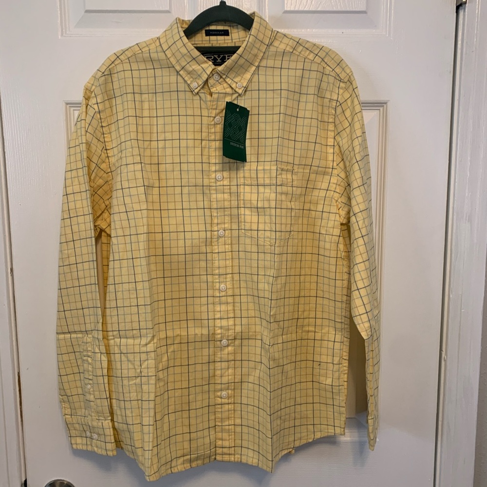 RYE long-sleeve collard button down with pocket